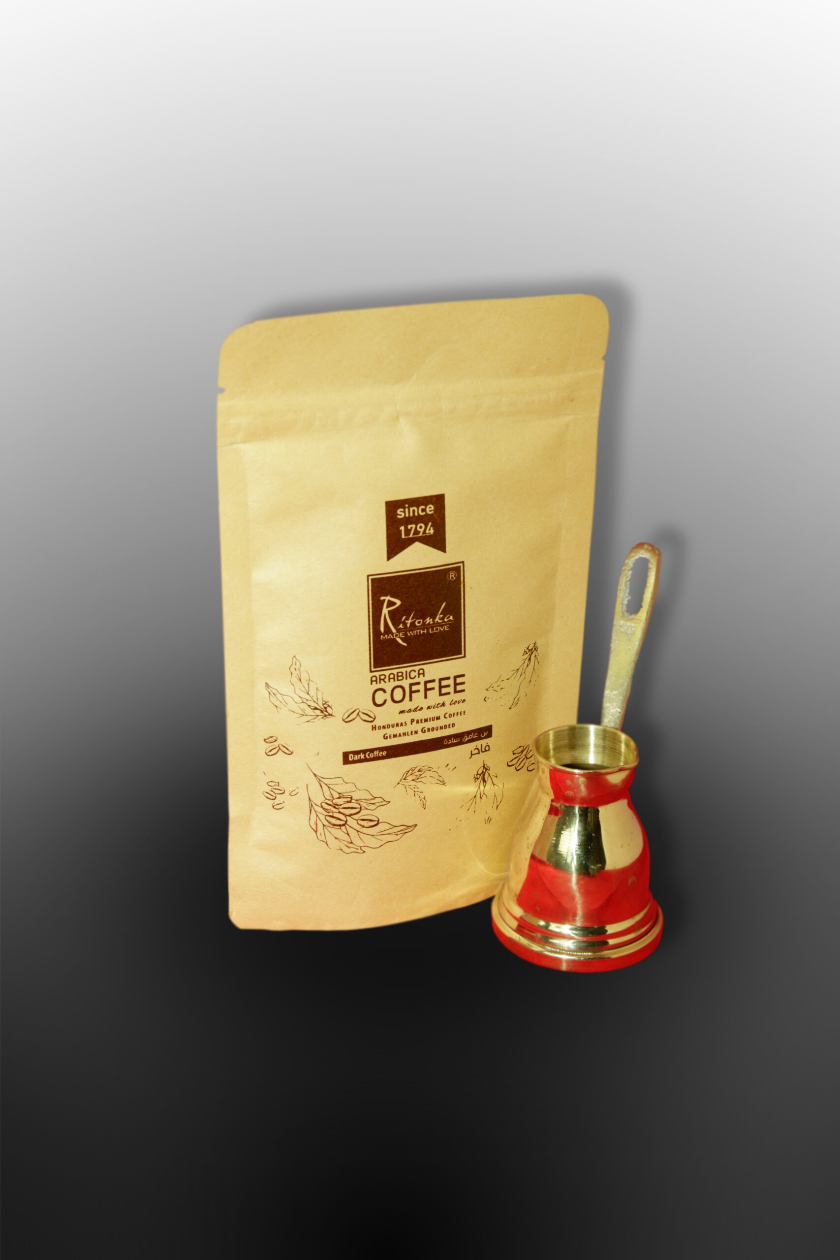 Turkish Dark Coffee made from freshly roasted Arabica beans by Ritonka