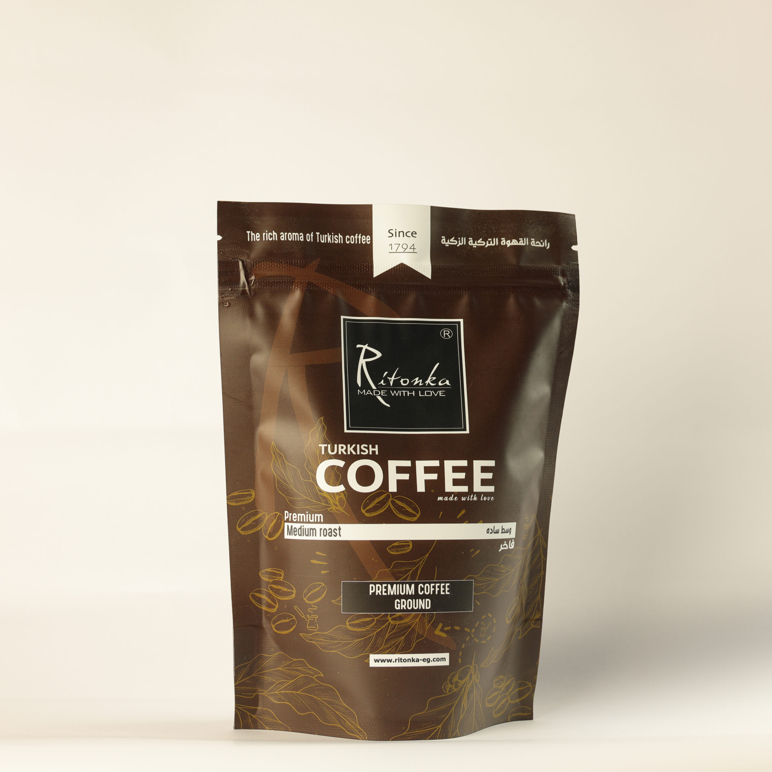 Turkish Medium Coffee made from freshly roasted premium beans by Ritonka